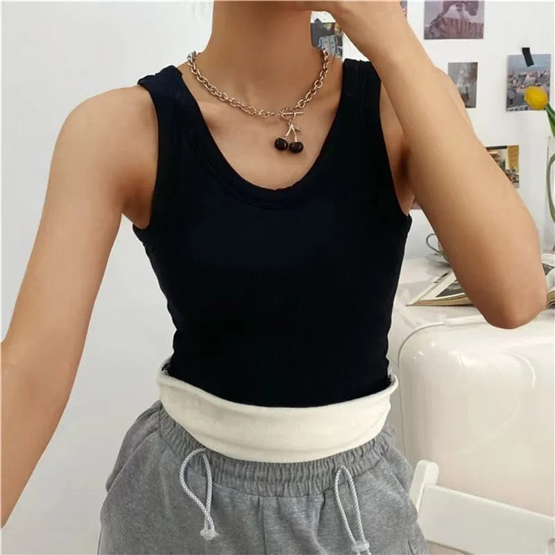 Maya Warm Tank Tops with Fleece Lining