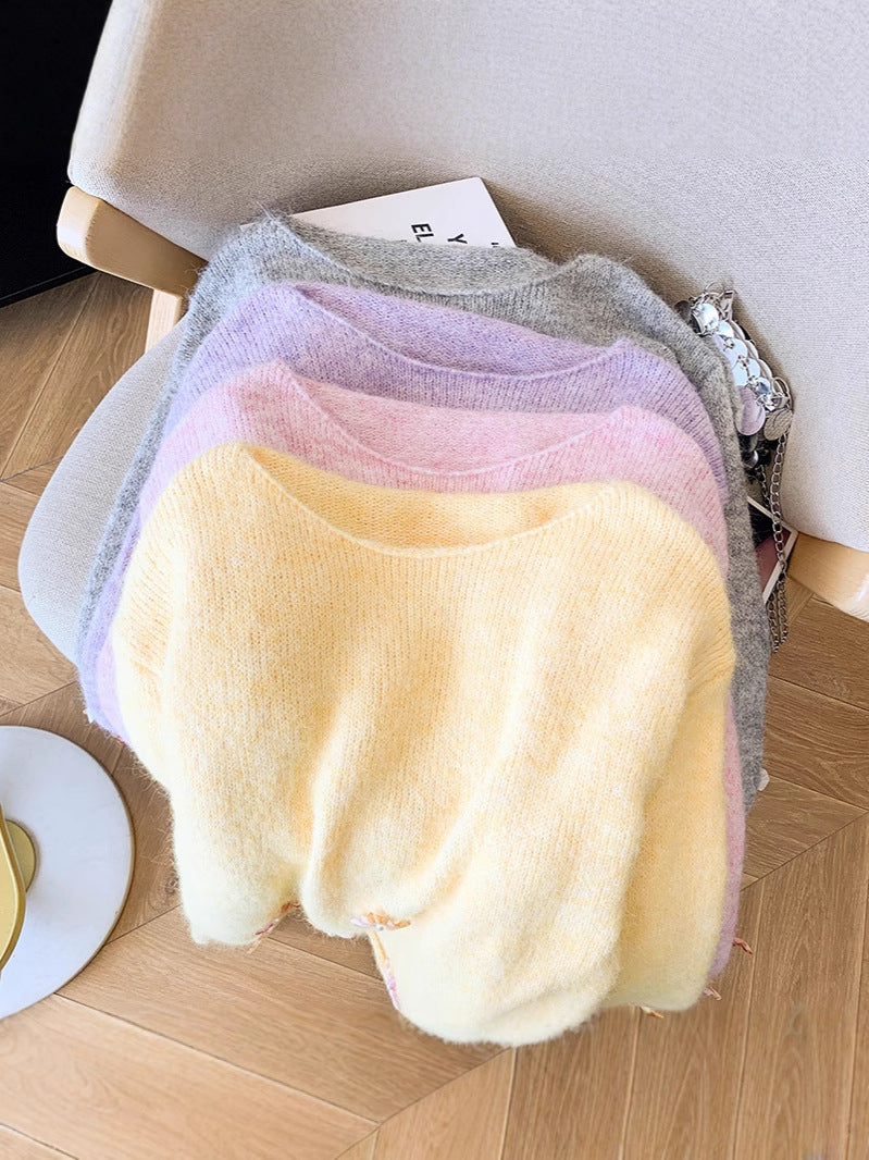 Chiara Floral Oversized Sweater In Pink