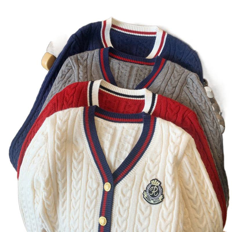 Luisa Woolen Cardigan In Off White