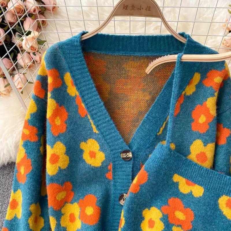 Evelyn Sweater Set In Teal Blue