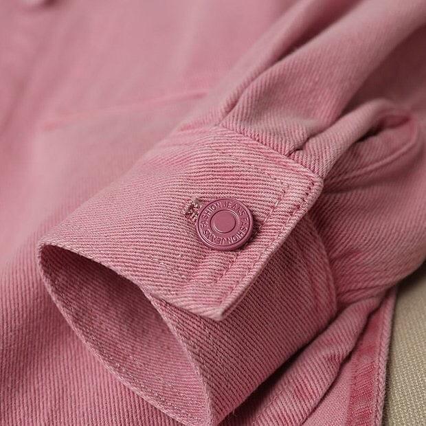 Deral Denim Jacket In Pink