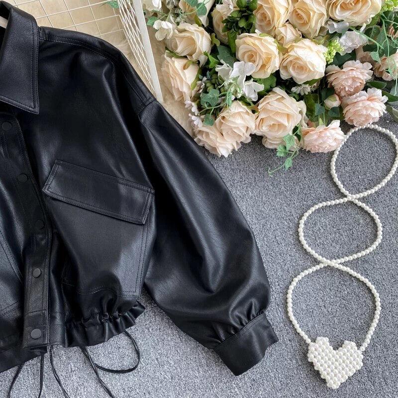 Moss PU Jacket In Black